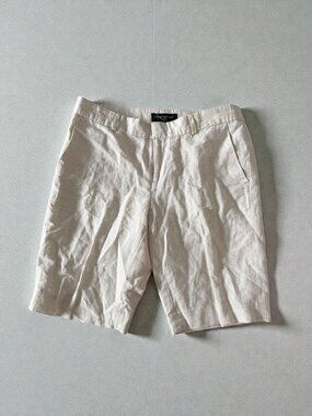 BANANA REPUBLIC Beige Linen Blend Bermuda Shorts Size 0 NEW NWT